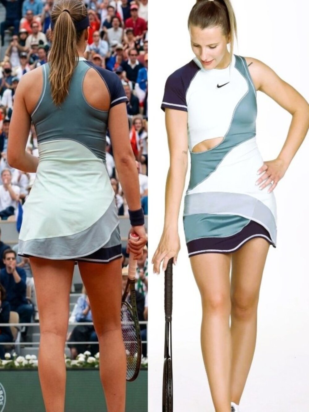 Nwt Nike Paris Team Court Dri-FIT Slam Tennis Dress S Small